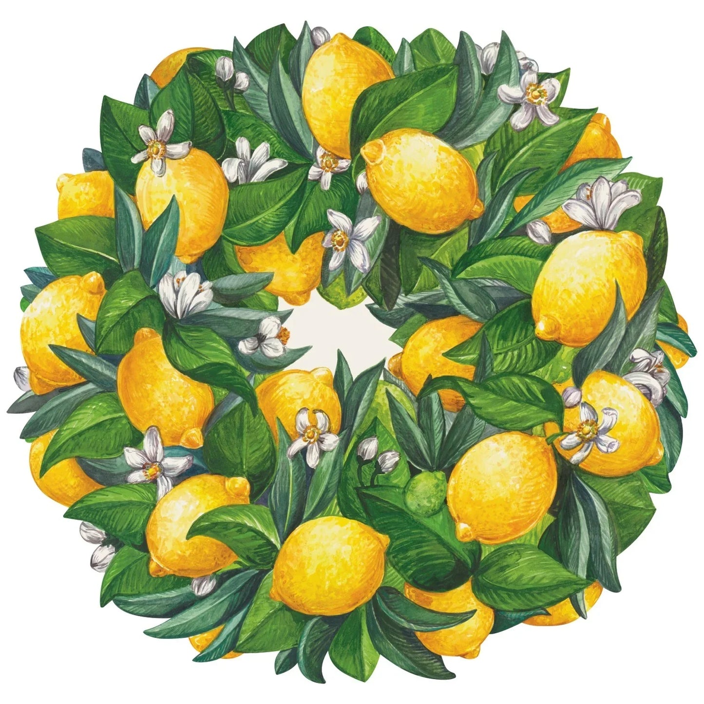 Hester & Cook Die-cut Lemon Wreath Placemat - Marcel’s Culinary Experience