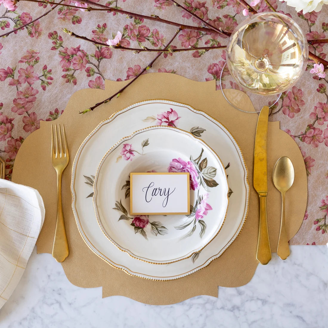 Hester & Cook Gold Foil Frame Place Cards