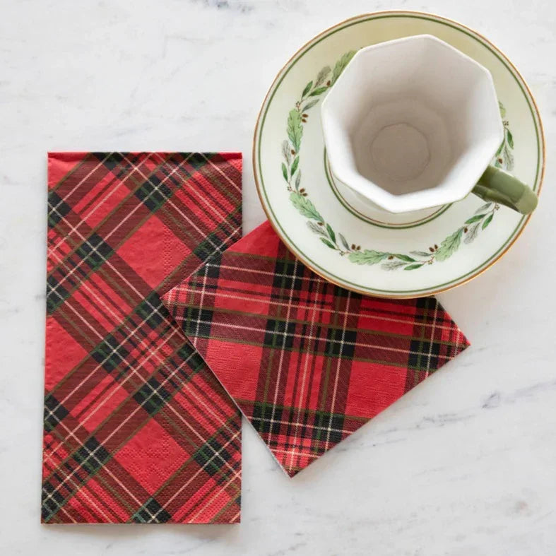 Hester & Cook Red Plaid Guest Napkins - Marcel’s Culinary Experience