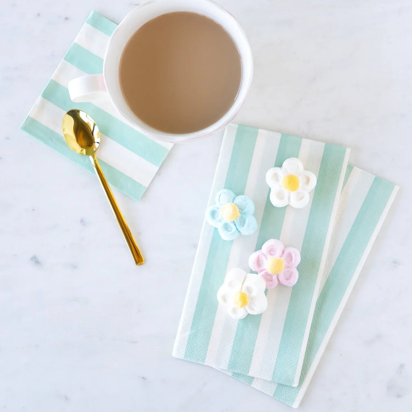 Hester & Cook Seafoam Classic Stripe Cocktail Napkins