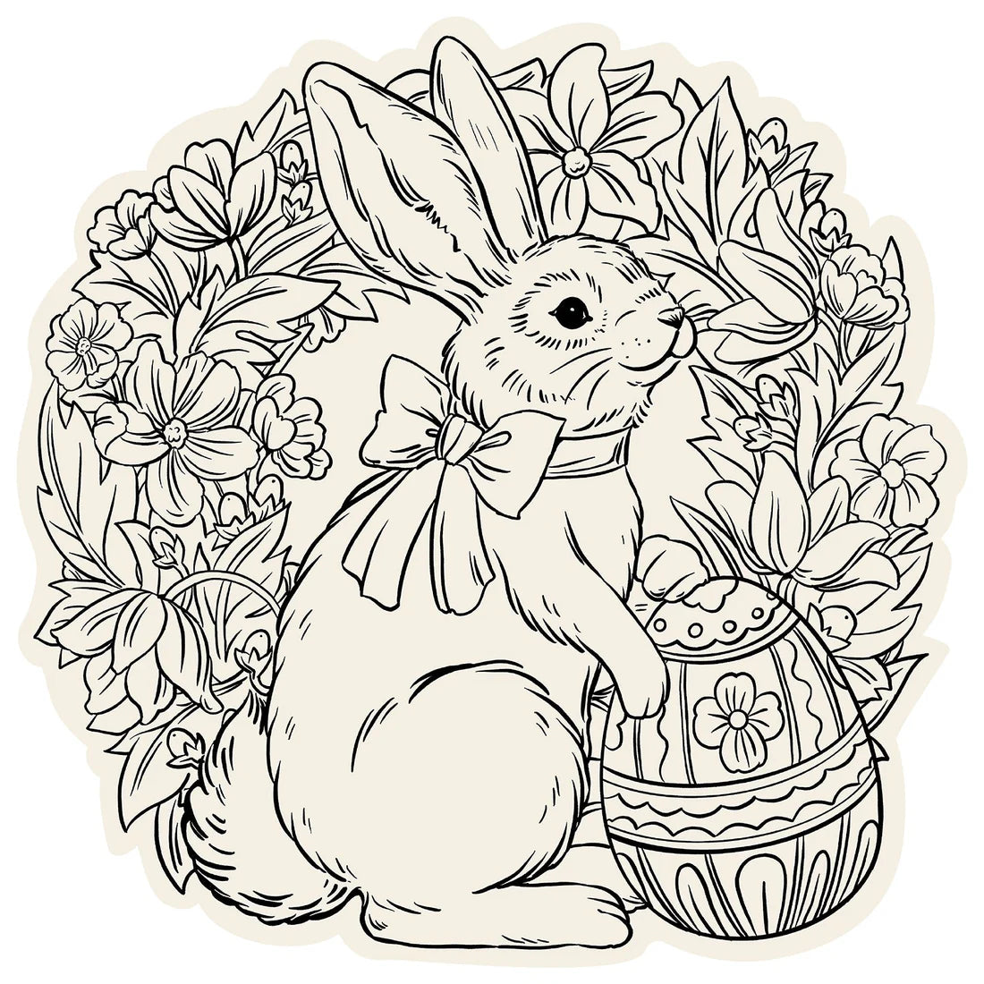 Hester & Cook Die Cut Bunny Wreath Placemat