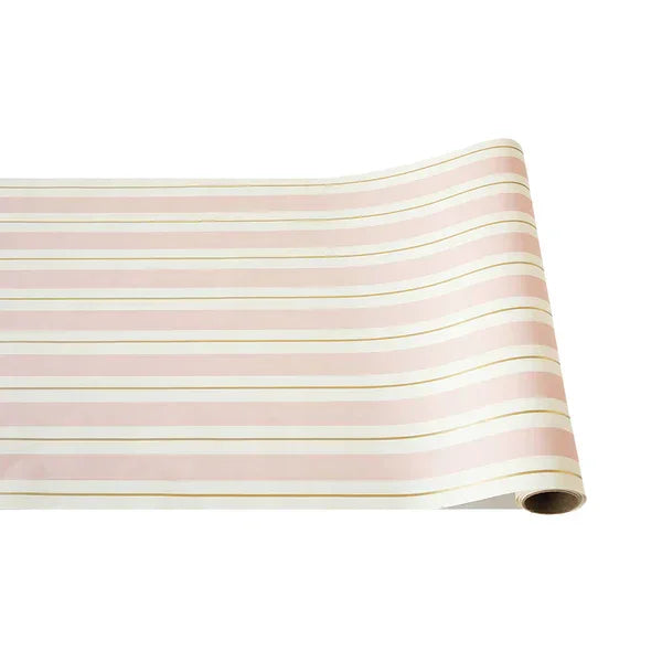 Hester & Cook Pink & Gold Awning Stripe Runner - Marcel’s Culinary Experience