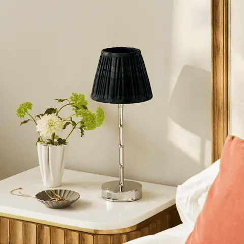 Navy Tartan Empire Lampshade - 6"