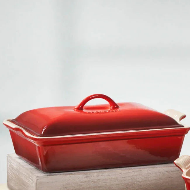 Le Creuset Heritage Rectangular Casserole 4 qt - Cerise - Marcel’s Culinary Experience