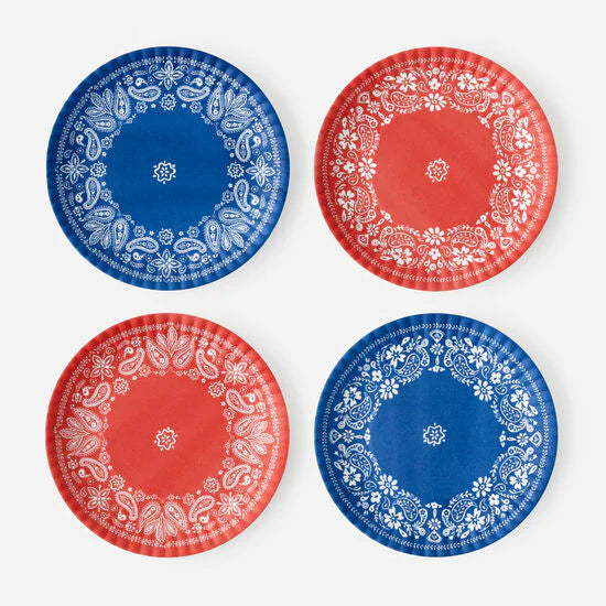American Holiday Paper Plate 4 Asst Mel - Set of 4