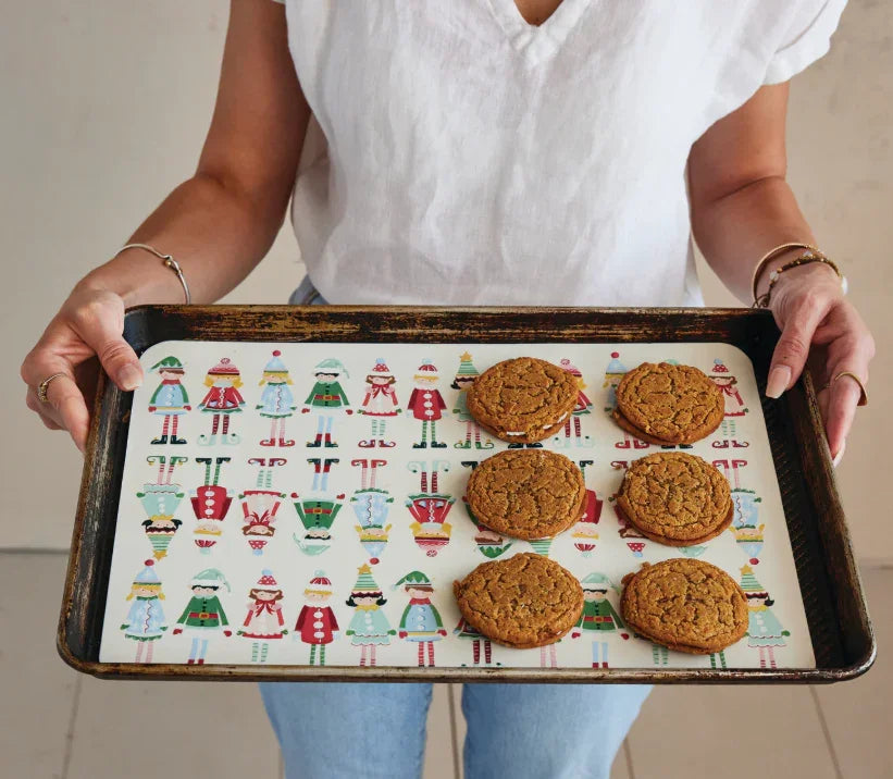 Silicone Non-Slip Baking Mat with Santa's Elves - Marcel’s Culinary Experience