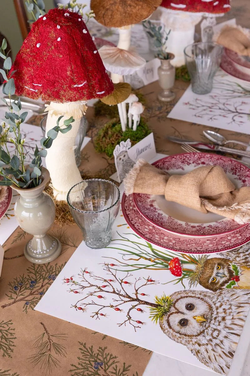 Festive Little Owls Placemat