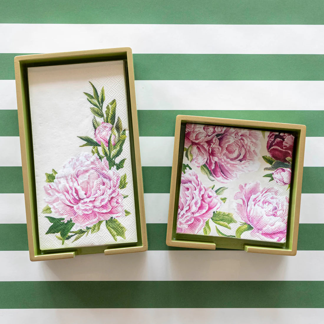 Hester & Cook Peony Guest Napkins