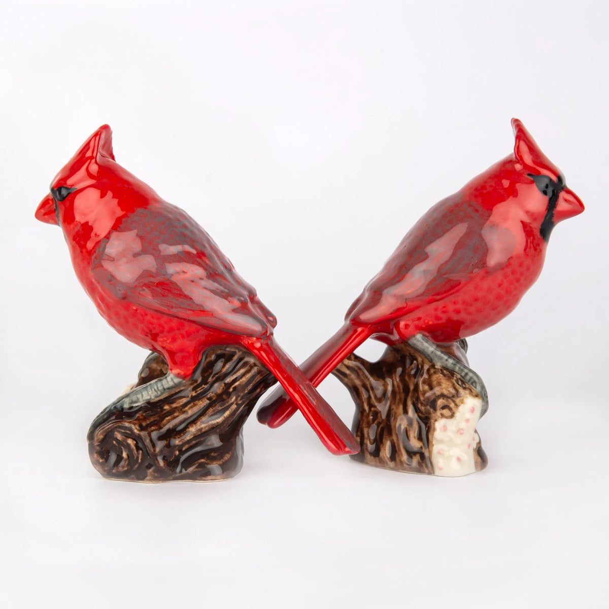 Quail Ceramics Red Cardinal Salt & Pepper Shakers
