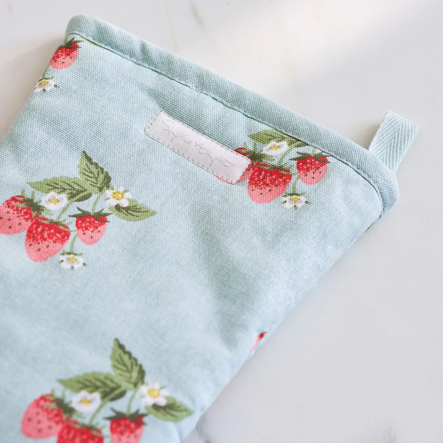 Sophie Allport Strawberries Blue Oven Mitt - Marcel’s Culinary Experience