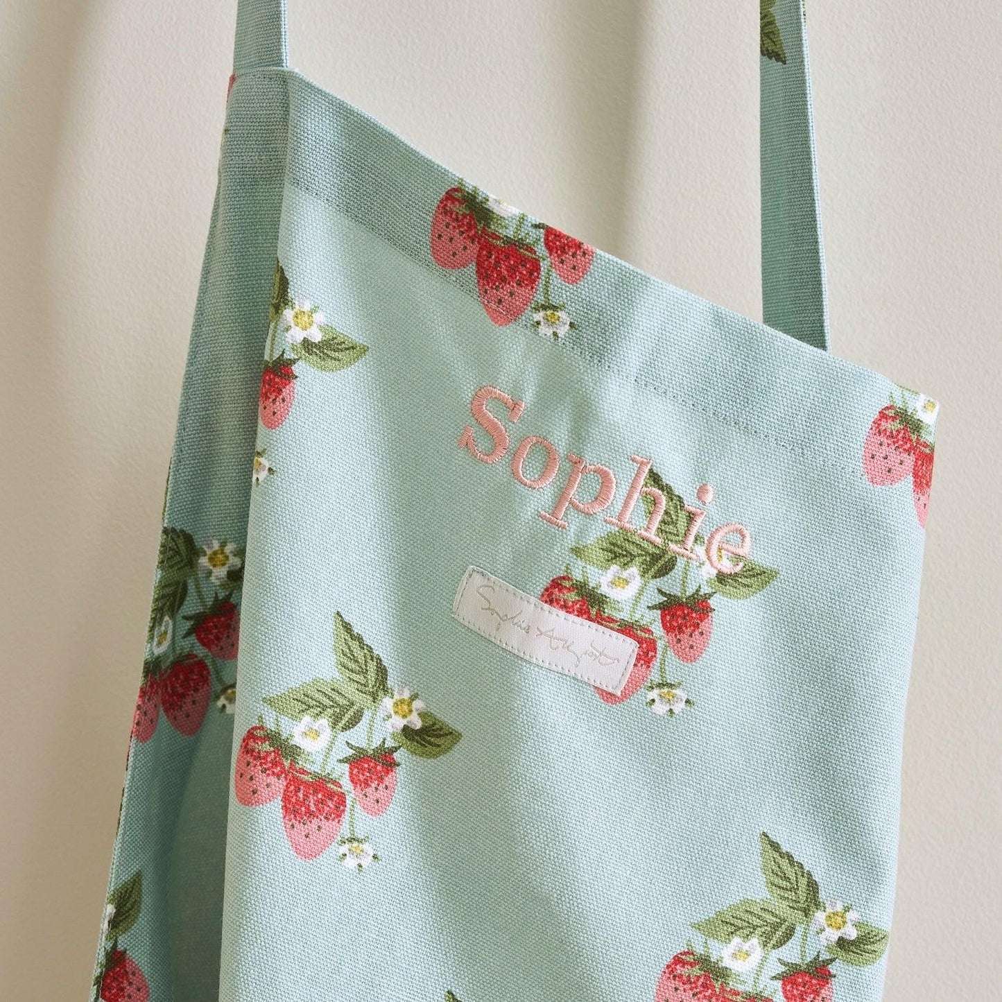 Sophie Allport Strawberries Blue Adult Apron - Marcel’s Culinary Experience