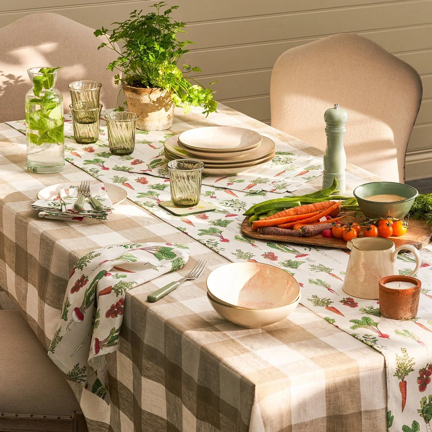 Sophie Allport Garden Vegetables Table Runner - Marcel’s Culinary Experience