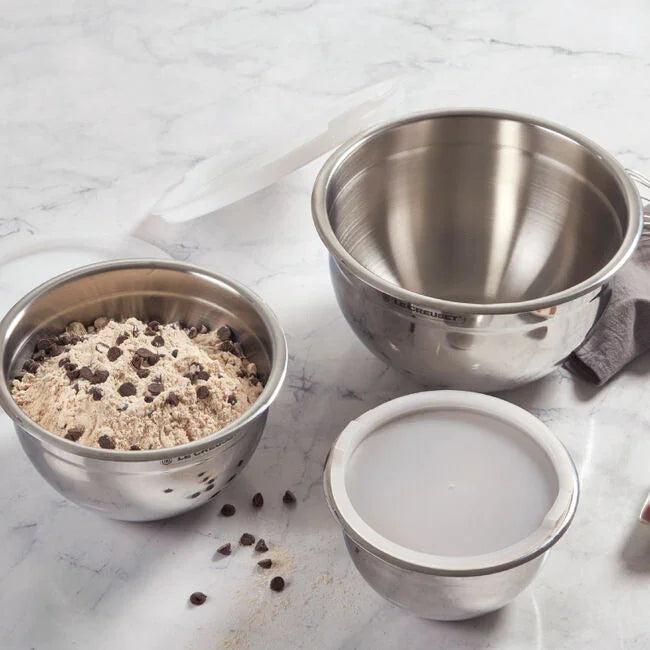 Le Creuset Stainless Steel Mixing Bowls with Lids, Set of 3 - Marcel’s Culinary Experience