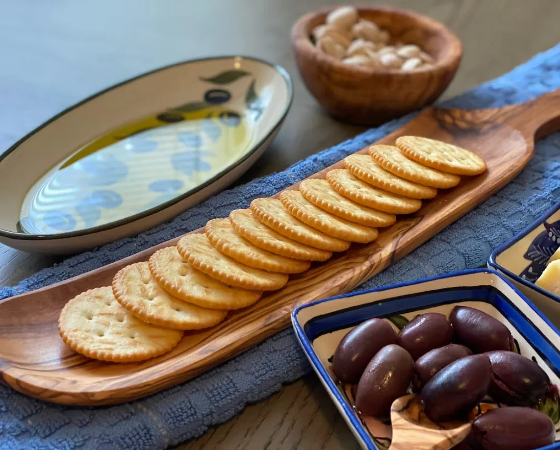 Natural Olivewood Cracker Tray - Marcel’s Culinary Experience