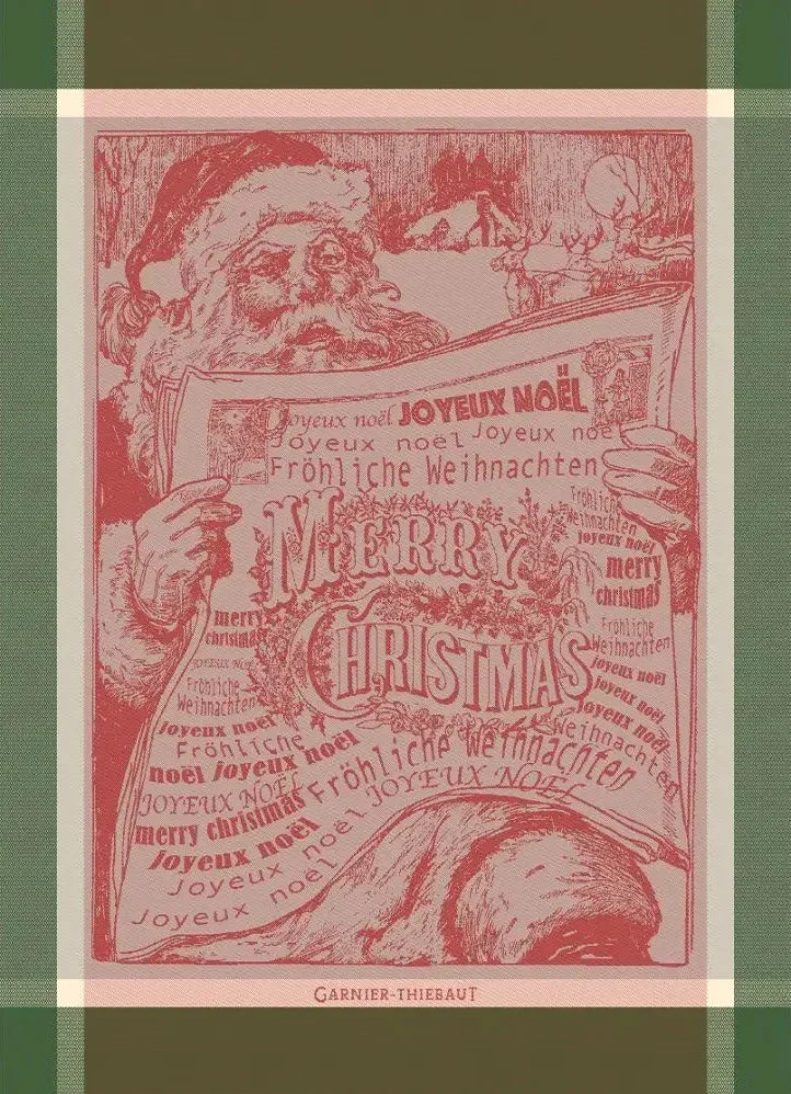 Garnier Thiebaut Journal du Pere Noel Kitchen Towel - Marcel’s Culinary Experience