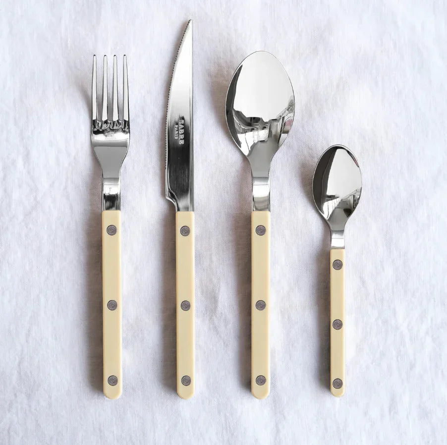 Sabre Bistrot Solid, Ivory 5 pieces cutlery set - Marcel’s Culinary Experience