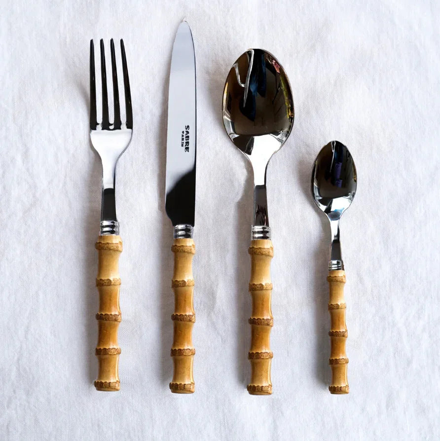 Sabre Bamboo, Light press wood 5 pieces cutlery set - Marcel’s Culinary Experience