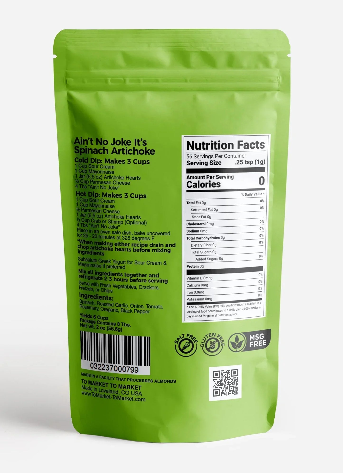 Ain't No Joke, It's Spinach Artichoke - Dip Mix - Marcel’s Culinary Experience