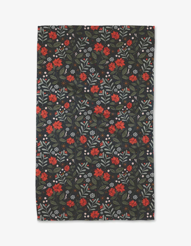 Geometry Holiday Floral Kitchen Tea Towel - Marcel’s Culinary Experience