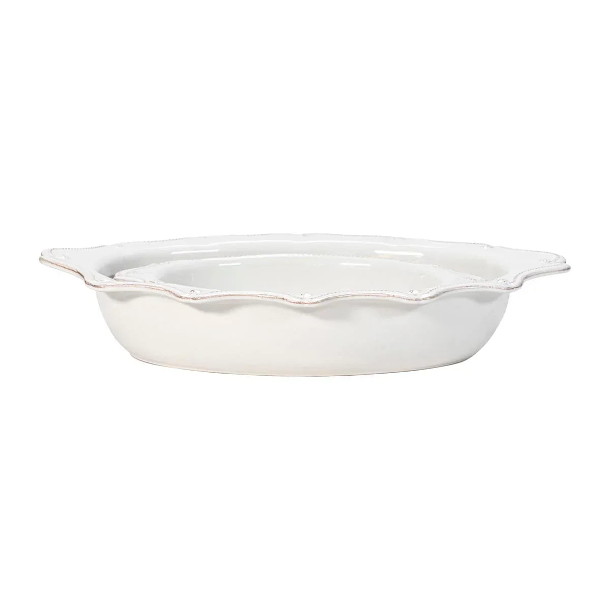 Juliska Berry & Thread 18" Oval Baker - Whitewash
