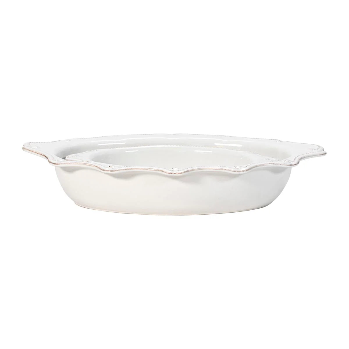 Juliska Berry & Thread 18" Oval Baker - Whitewash