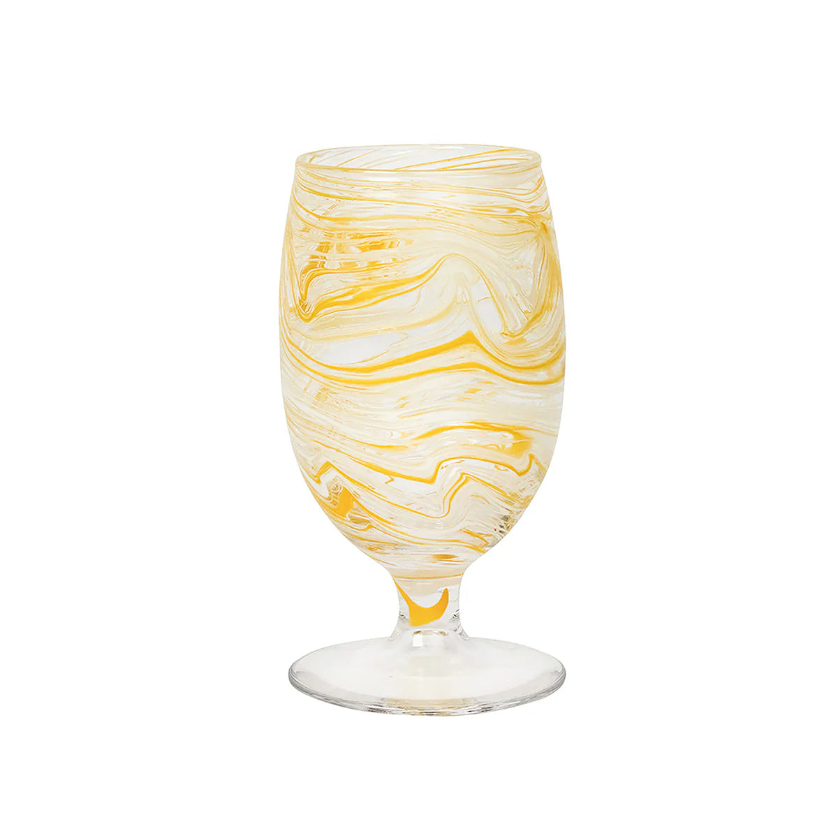 Juliska Puro Marbled Goblet - Yellow