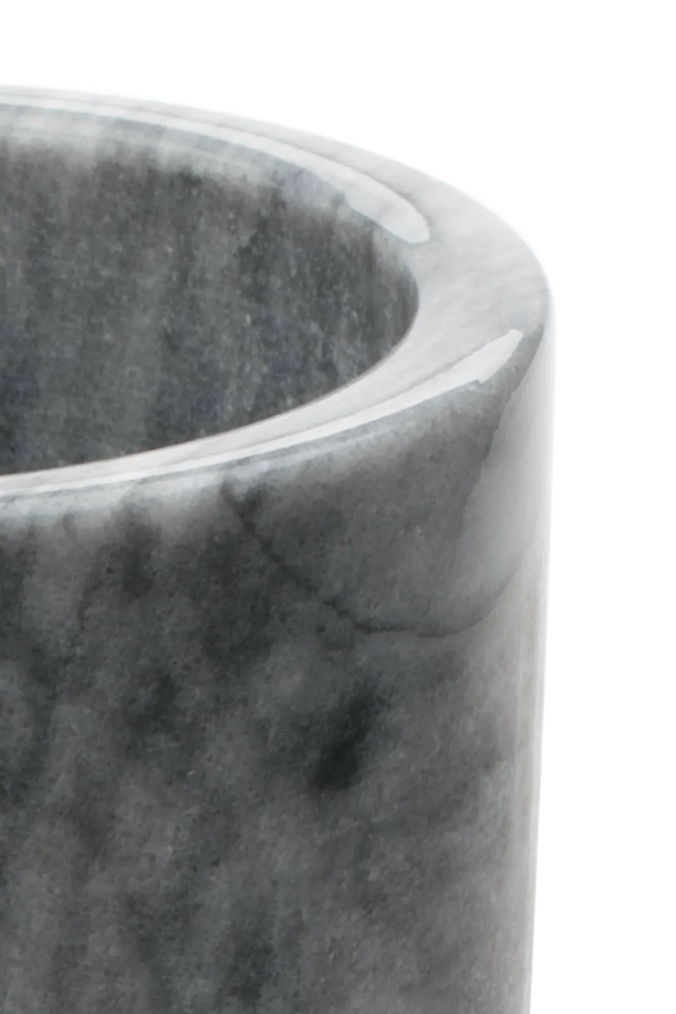 Marble Utensil Holder, White, 4.75" x 4.75" x 7" - Marcel’s Culinary Experience