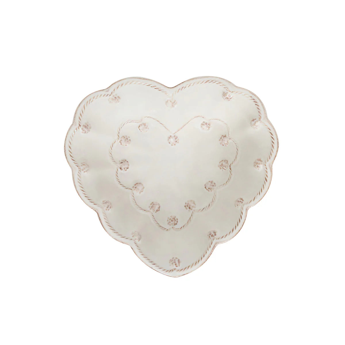 Juliska Berry & Thread 6.5" Heart Bowl - Whitewash