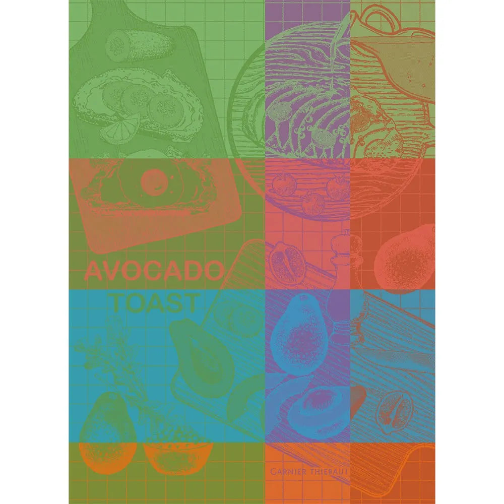 Garnier-Thiebaut Avocado Toast Neon Kitchen Towel