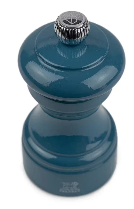 Peugeot Bistro Manual Salt Mill in Pacific Blue Gloss Painted Wood - 4″ - Marcel’s Culinary Experience