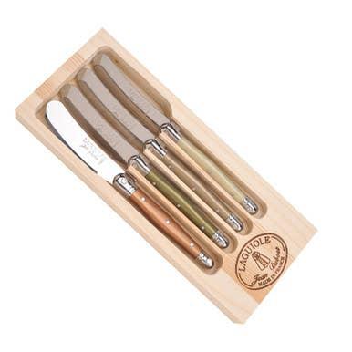 Jean Dubost 4 Mineral Colored Spreaders in a box - Marcel’s Culinary Experience