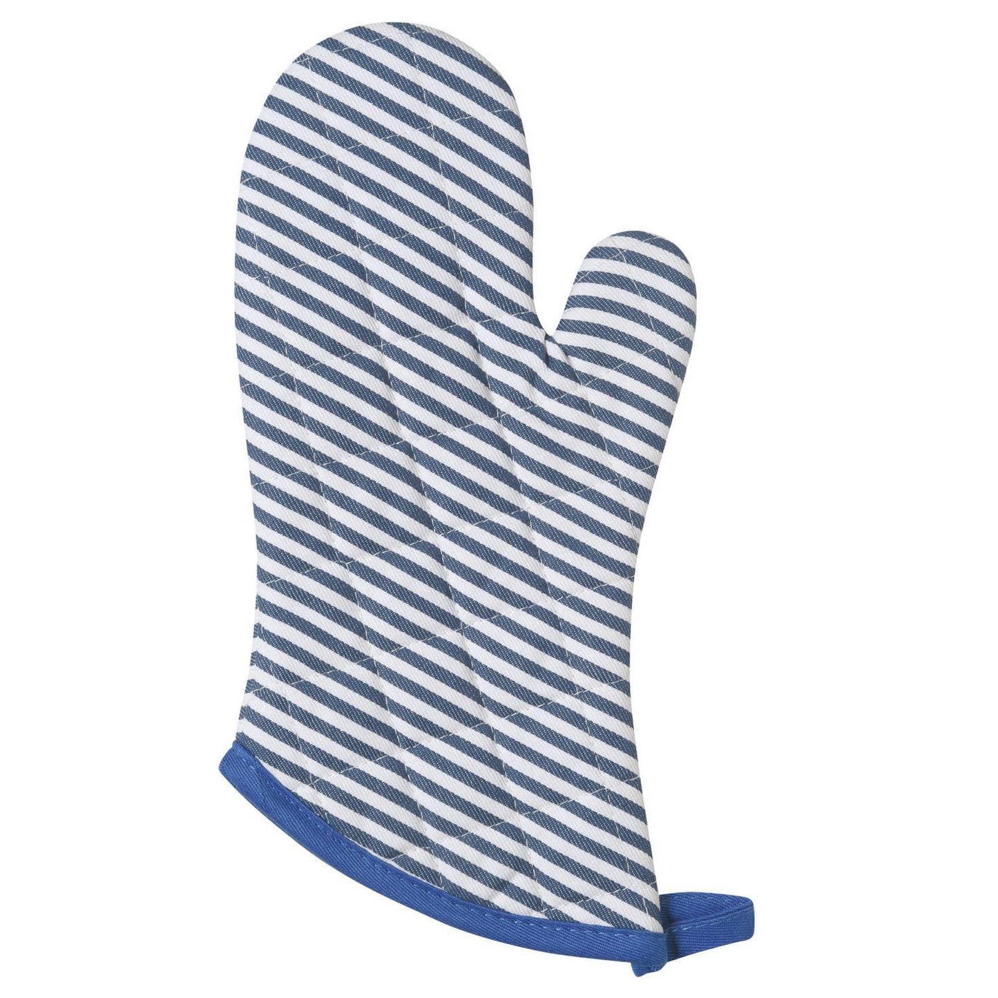 Superior Royal Blue Narrow Stripe Oven Mitt - Marcel’s Culinary Experience