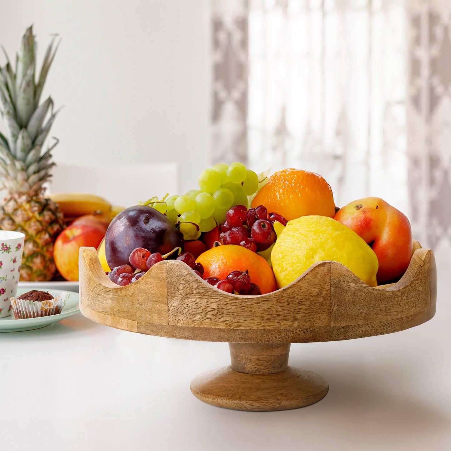 Scalloped Pedestal Fruit Stand - Marcel’s Culinary Experience