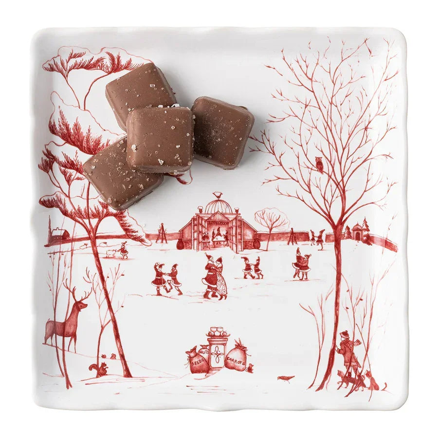 Juliska Country Estate Winter Frolic Sweets Tray - Ruby