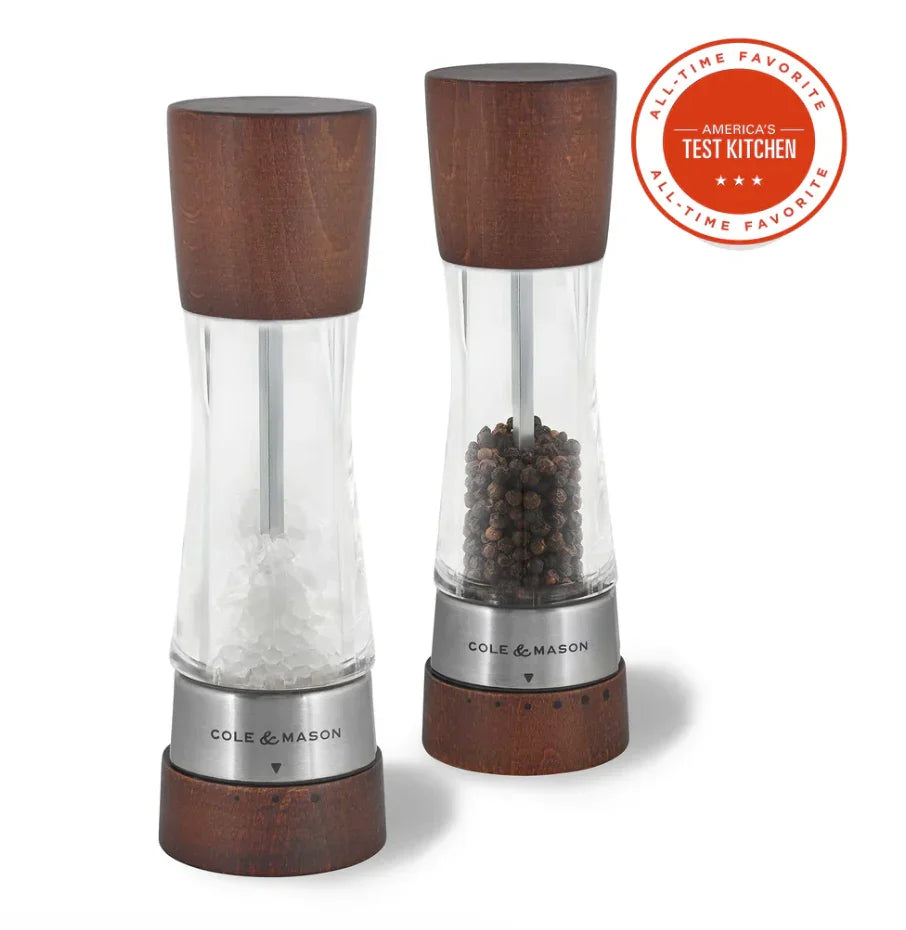 Derwent Salt & Pepper Mill Gift Set, Forest Wood - Marcel’s Culinary Experience