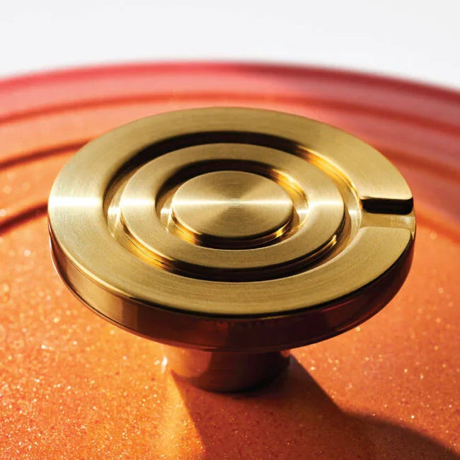 Le Creuset Flamme Doree Signature Round Dutch Oven with Crucible Knob - 4.5 Qt