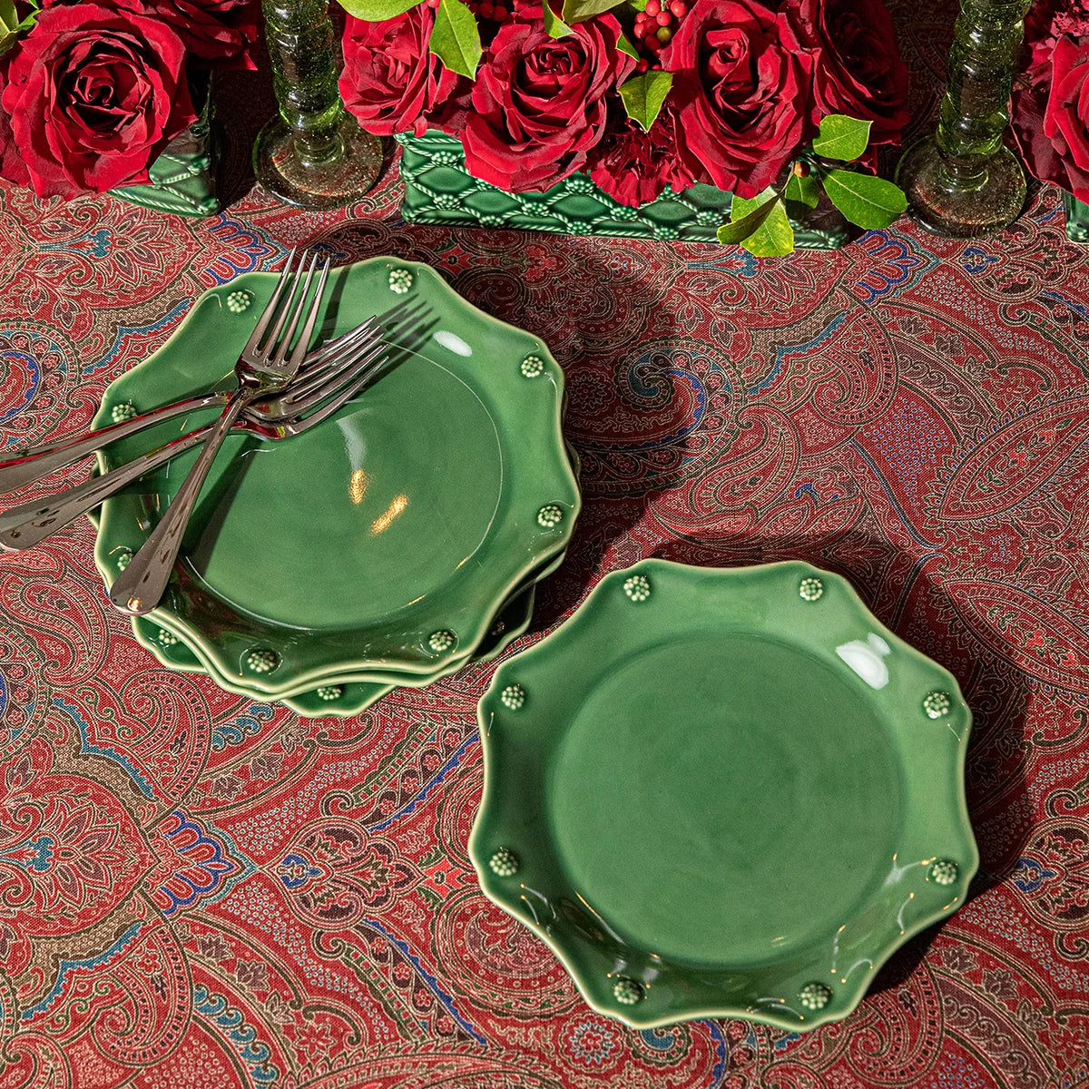 Juliska Berry & Thread Scalloped Dessert/Salad Plate - Basil