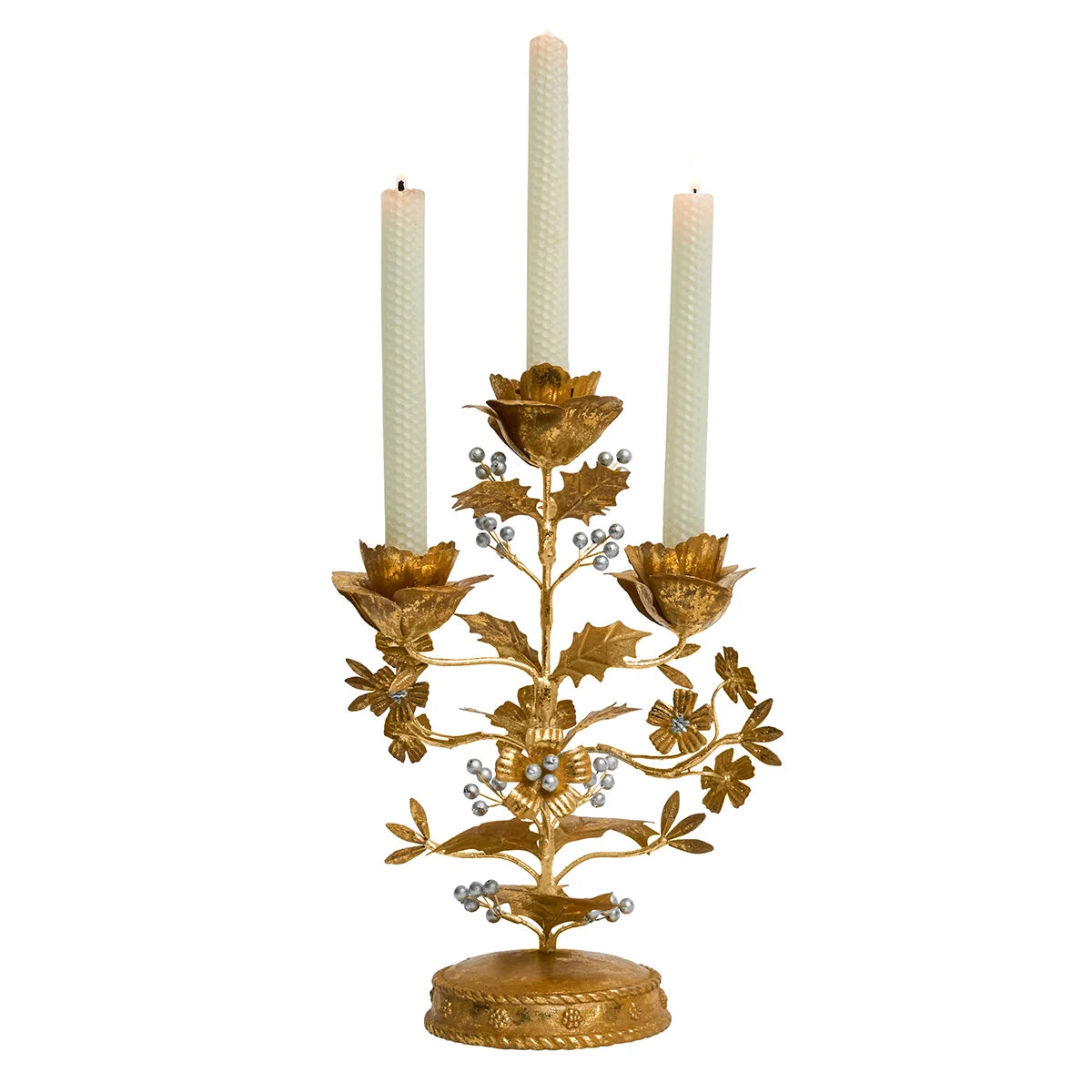 Juliska Forest Walk Holly 13" Centerpiece Candelabra