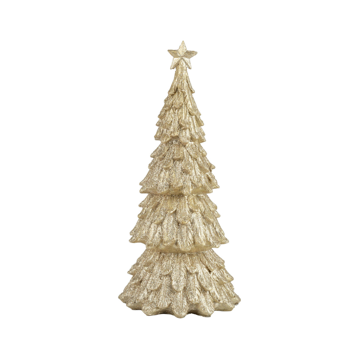 Champagne Gold Glittered Fir Tree, 10-Inch