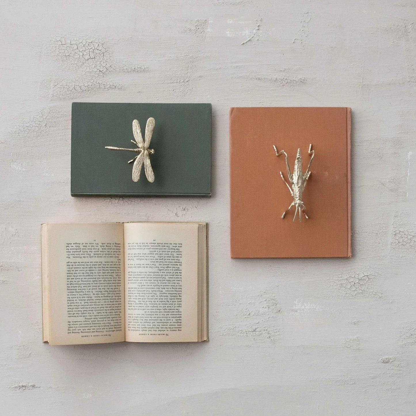 Pewter Dragonfly, Gold Finish