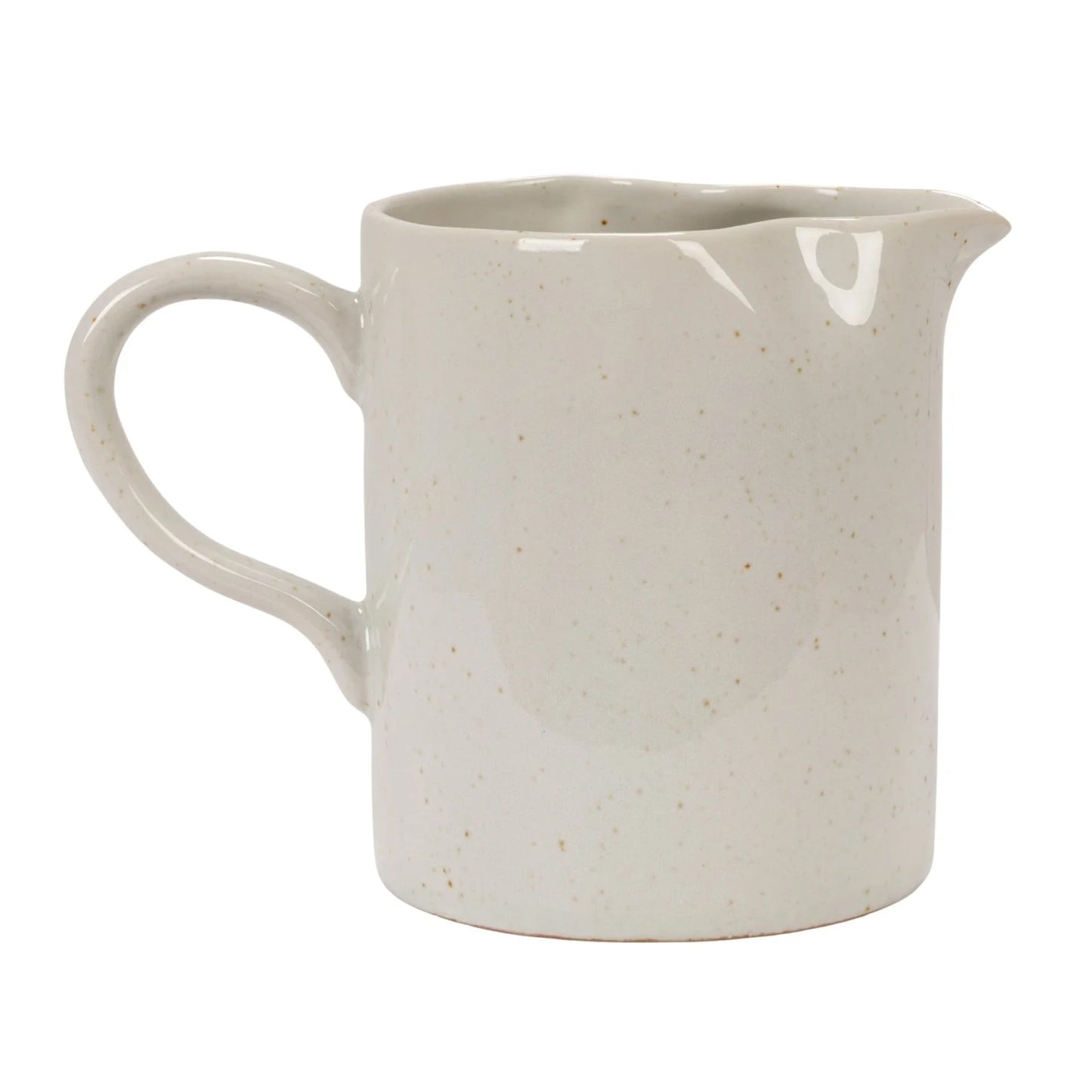 10 oz. Hand-Painted Stoneware Creamer with Flowers