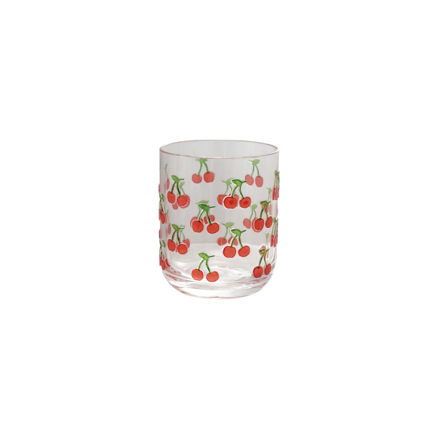 14 oz. Acrylic Drinking Glass with Cherries, Red & Green