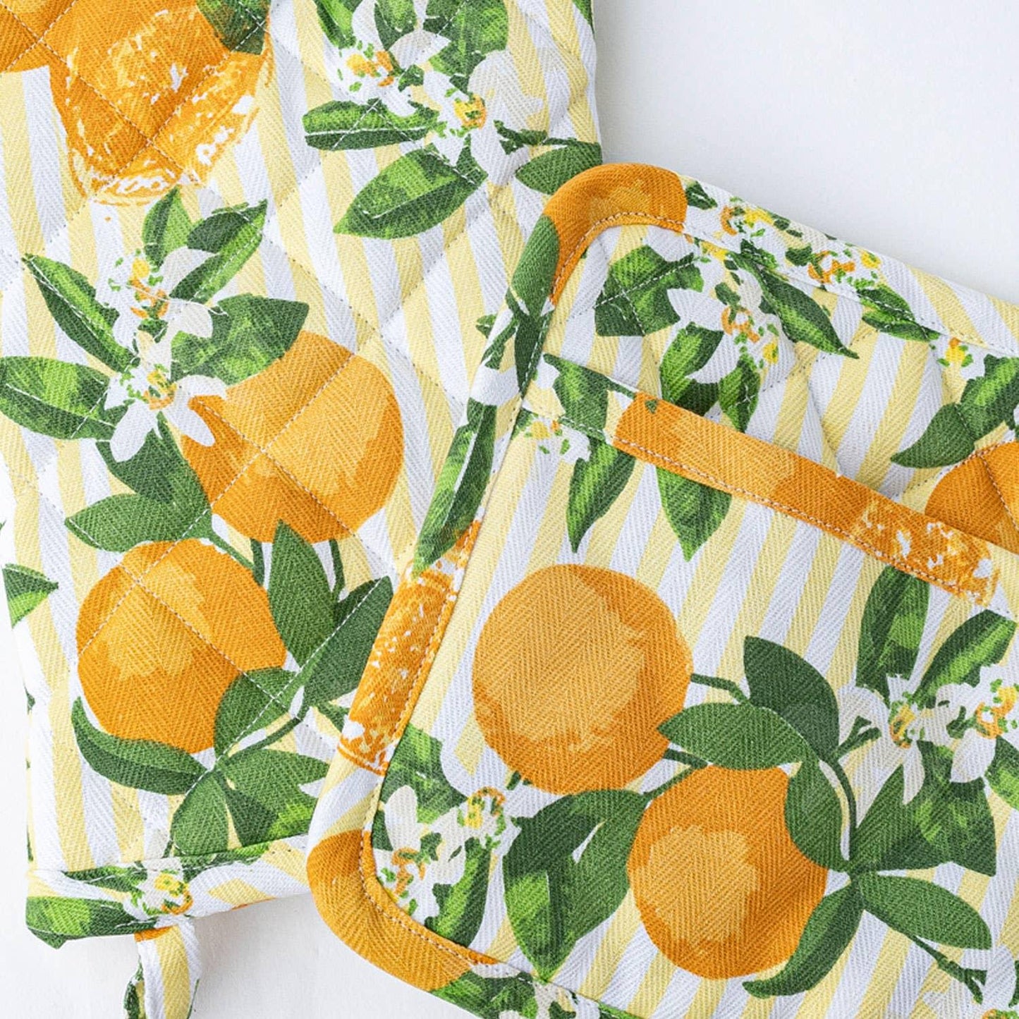 Orange Blossom Oven Mitt Set - Marcel’s Culinary Experience