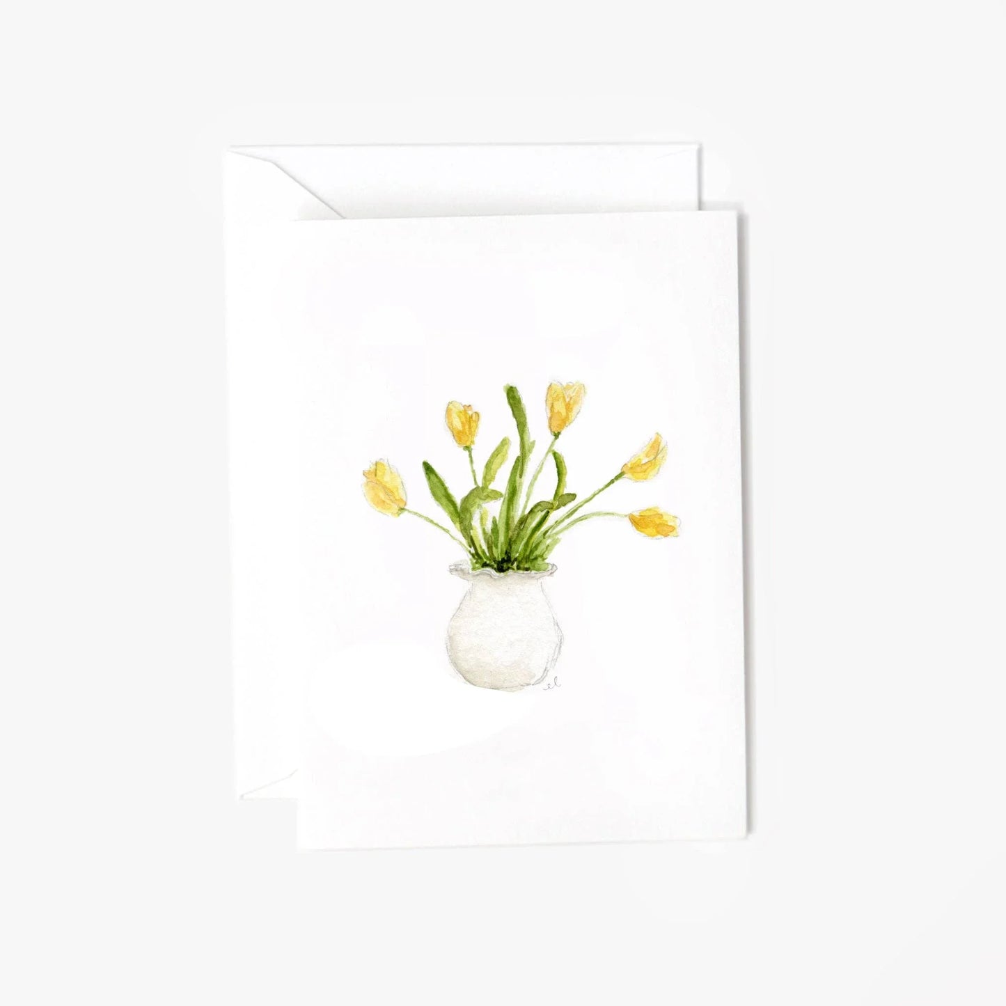 Yellow tulips mini notecard - Marcel’s Culinary Experience