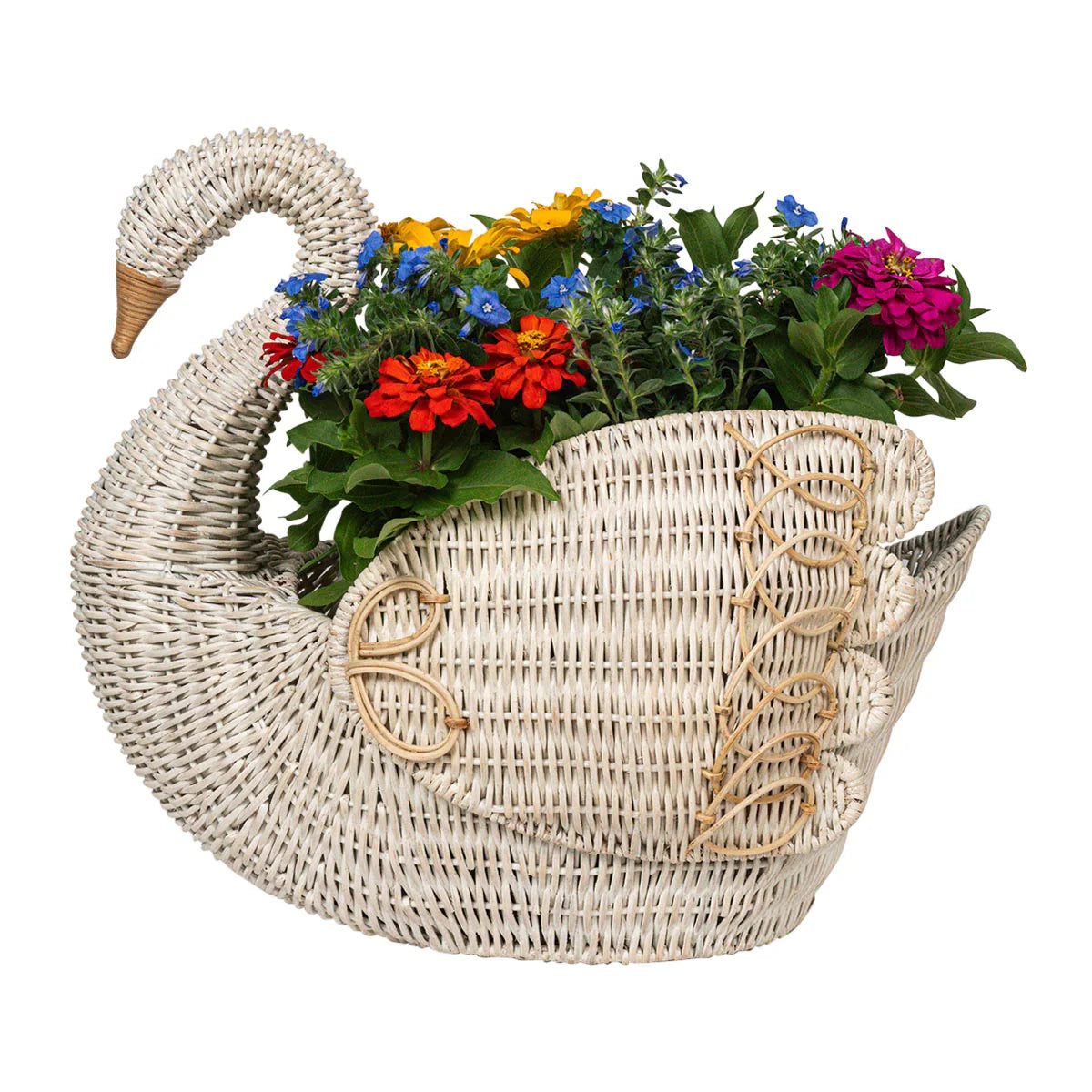 Juliska Provence Rattan Swan Basket