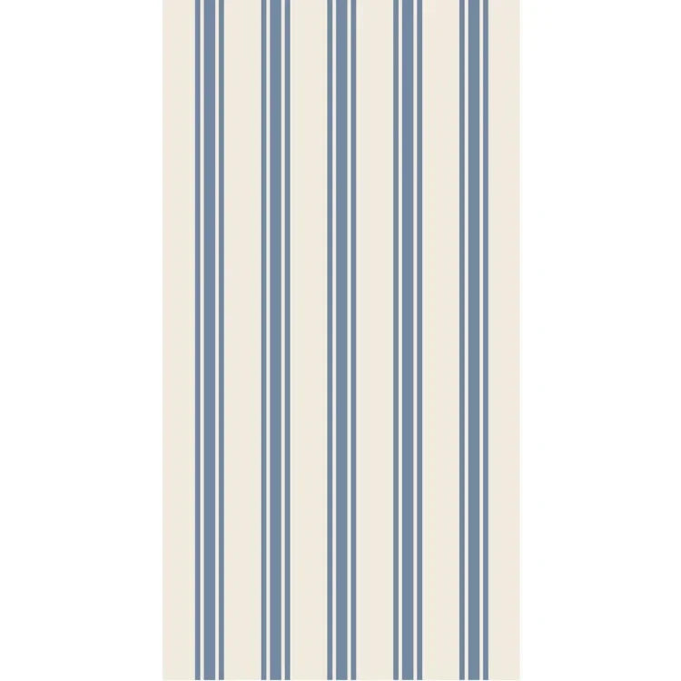 Hester & Cook Cornflower Blue Linen Strip Guest Napkin
