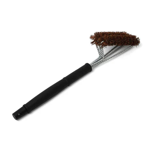 3-Head Natural Fiber Grill Brush, Black with Coconut Fiber Bristles - Marcel’s Culinary Experience