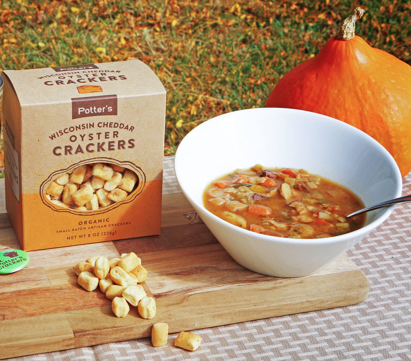 Potter's Crackers Organic Wisconsin Cheddar Oyster Crackers - Marcel’s Culinary Experience