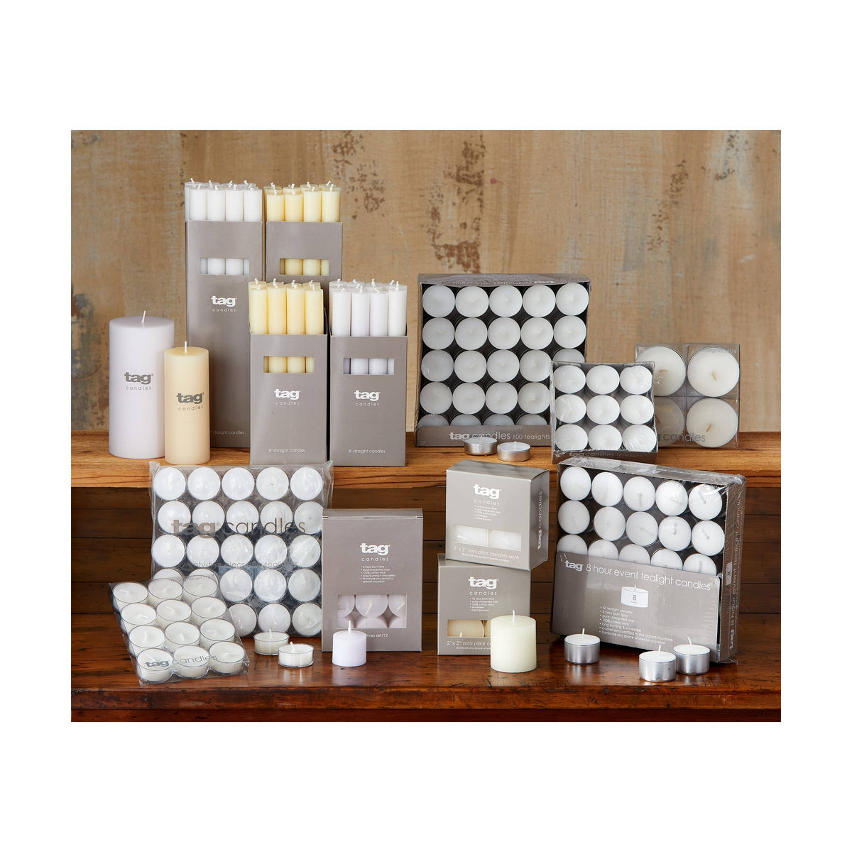 Unscented White Tealight Candles | 8 Hour | Set of 50