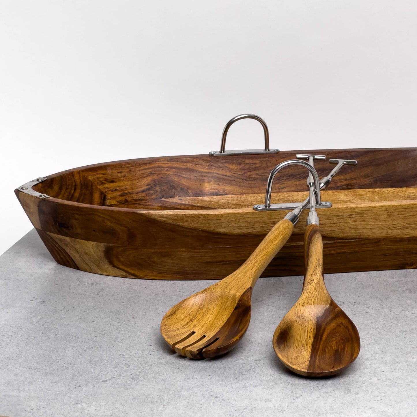 Rowboat Salad Bowl with Salad Servers